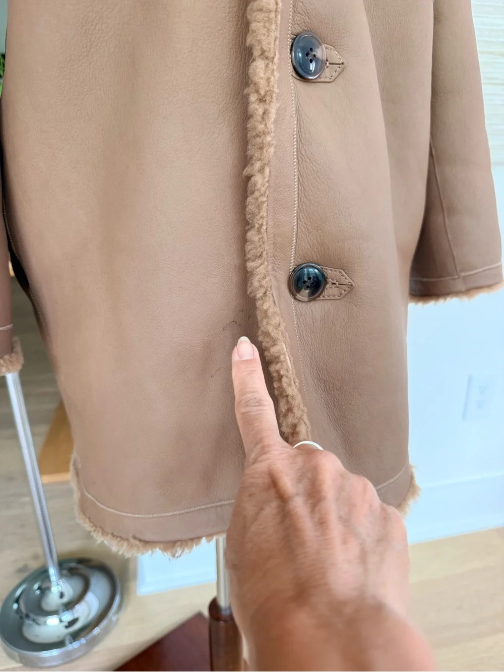 Jenni Kayne Aurora Reversible Shearling Coat size XS